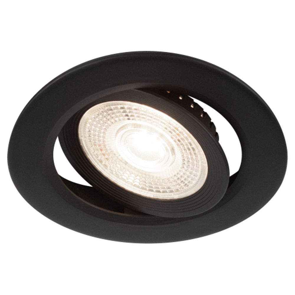 Светильник светодиодный встраиваемый ЭРА KL LED 25A-5 4K BK круглый поворотный черный 5Вт 4000К