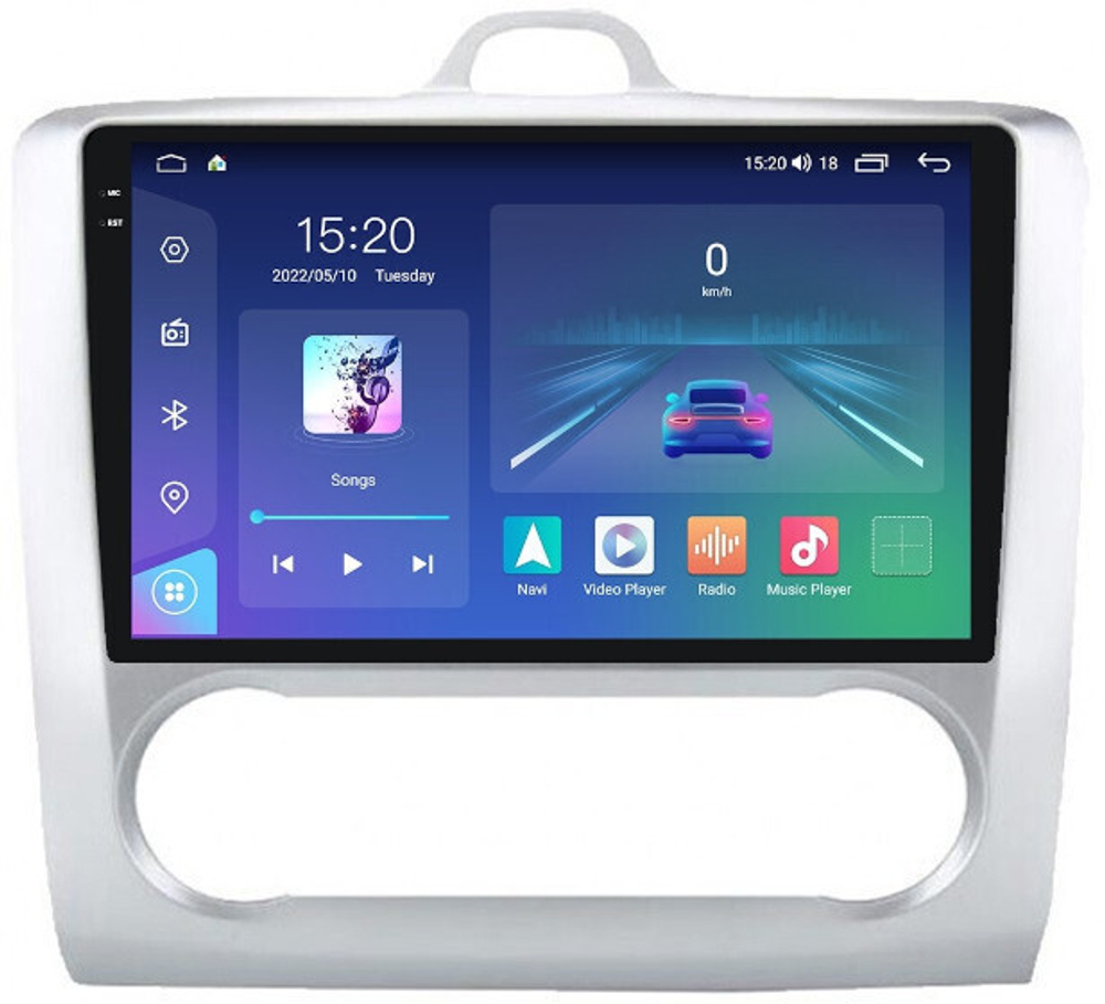 Магнитола для Ford Focus 2 2004-2011 (климат) - Parafar PF696RN2K на Android 13, QLED+2K, ТОП процессор, 4Гб+32Гб, CarPlay, 4G SIM-слот