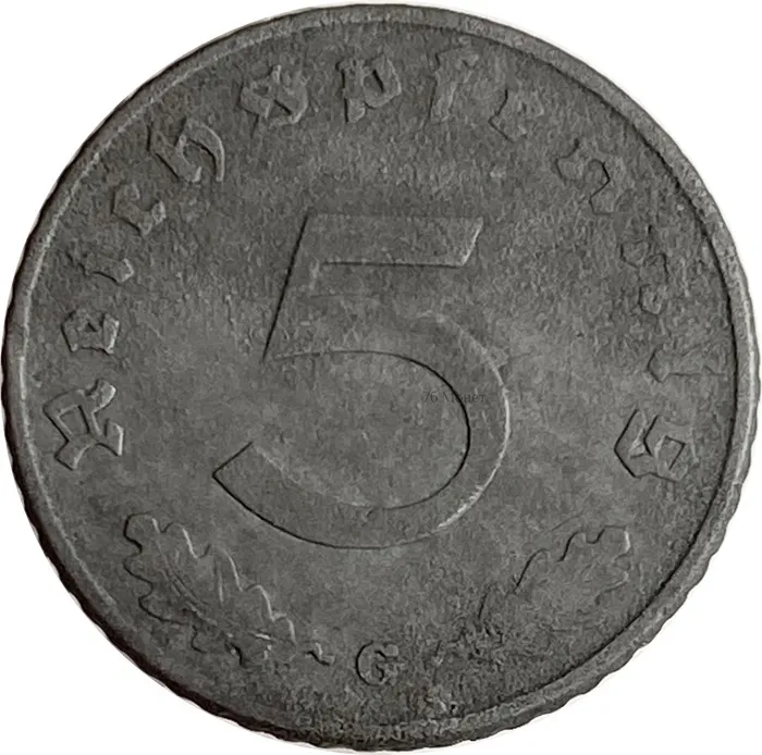 5 рейхспфеннигов 1940 Германия (Третий рейх) "G"