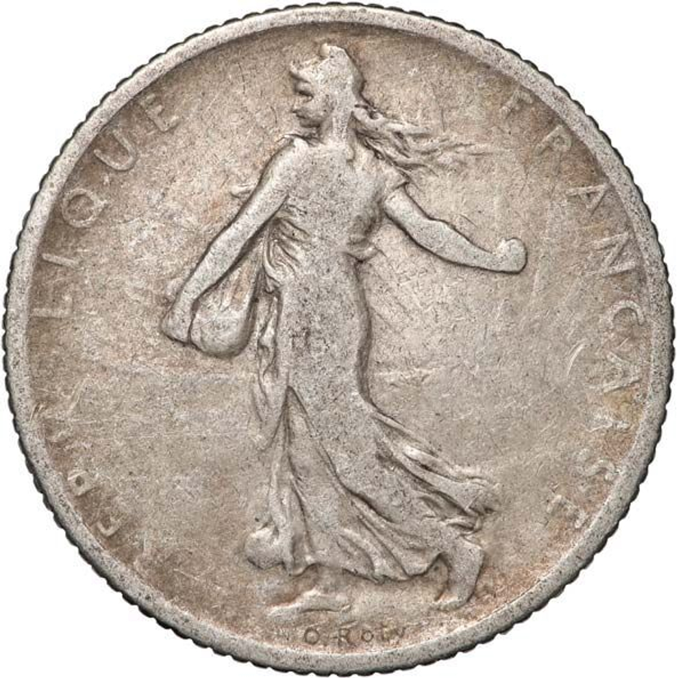 France, 1 Franc, 1899 – "La Semeuse" (Paris Mint), VG
