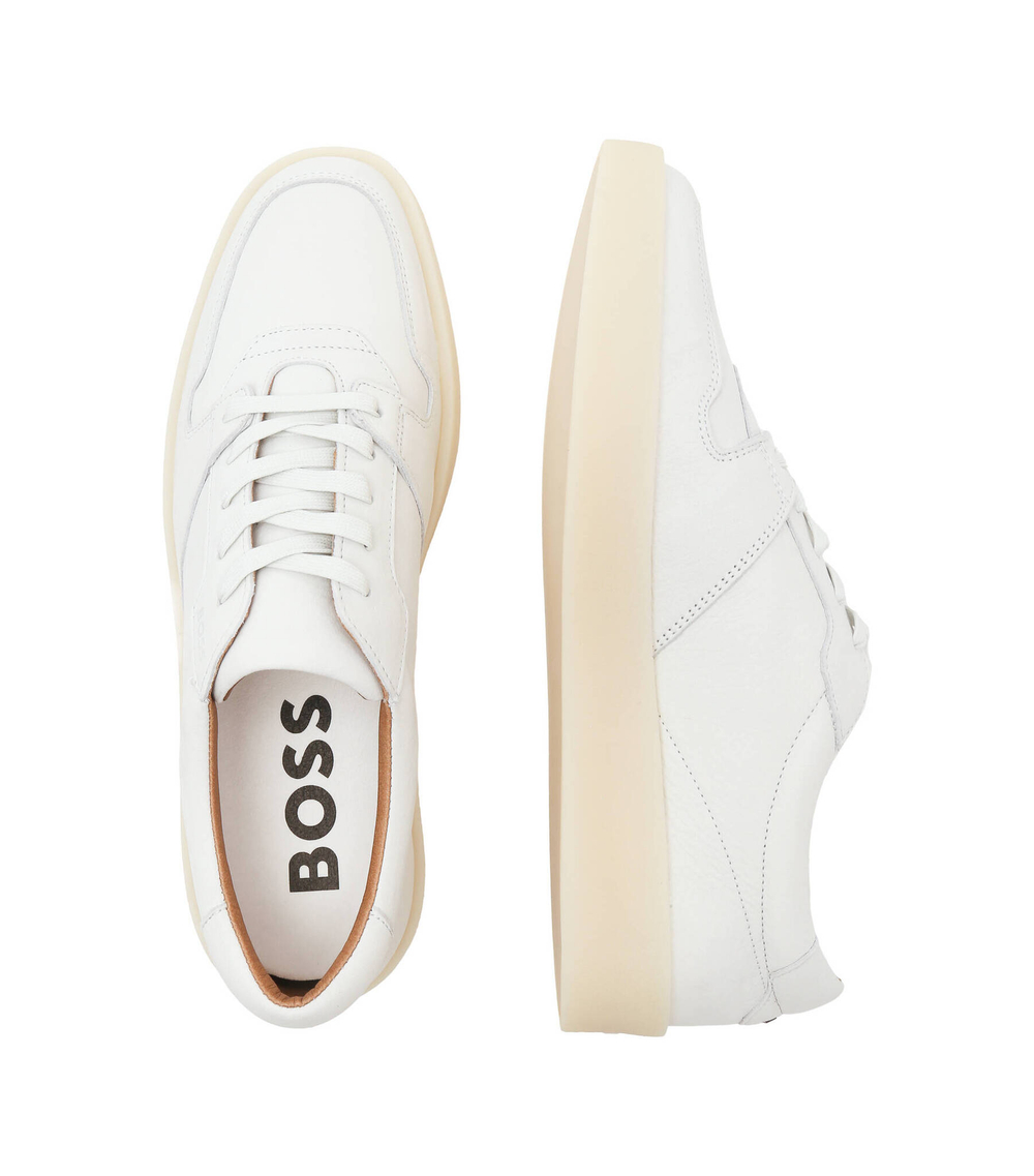 Кожаные кроссовки clay BOSS BLACK - белый(50492965)