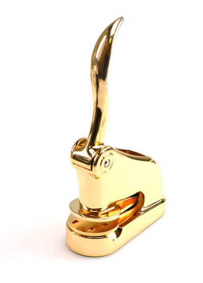 Рельефная печать подарочная золотой корпус