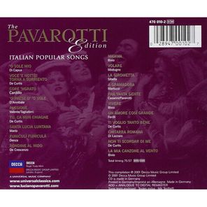 Luciano Pavarotti / Italian Popular Songs - Pavarotti Edition (CD)