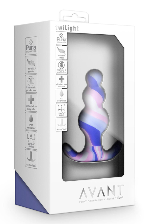 Анальная пробка Blush Novelties Avant Twilight, 7,6 см, якорная база