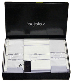 Постельное белье 2 спальное евро Byblos Nomade Bianco Италия коробка