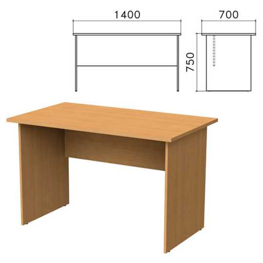 Стол письменный "Монолит", 1400х700х750, цвет бук бавария,2.1