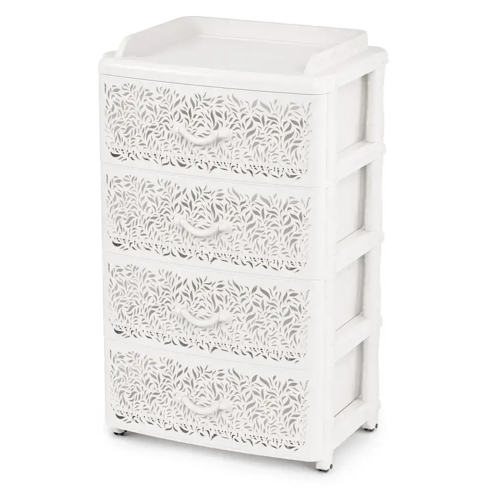 Комод Аура 4-х секцион. широкий, белый