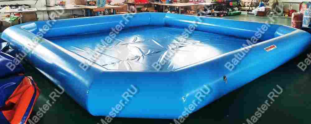 Надувной бассейн "Одноцветный" 6*6*0,65 м