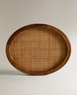 Zara Home Поднос из дерева, цвет коричневый, 45 см