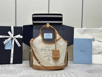 Prada Linen Mini Buckle Bag