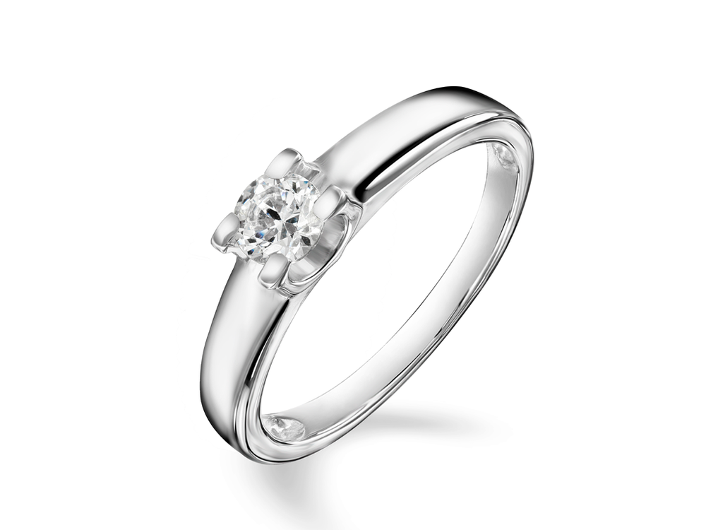 Помолвочное кольцо с бриллиантом