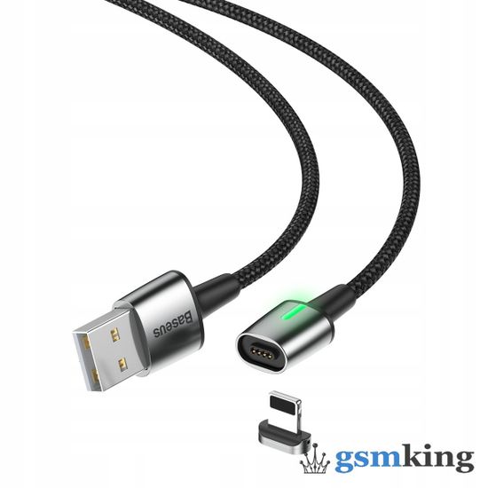 Baseus Zinc USB to Magnetic Lightning Cable 2.4A 1m Black CALXC-A01