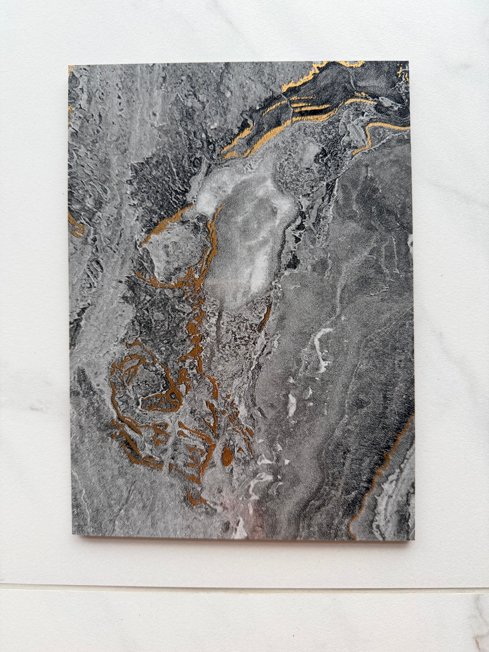 Бамбуковая панель "Бельгийский серый" (мрамор с золотом) E76, 5мм 3000х1220мм