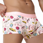 Розовые трусы-боксеры с принтом в виде скейтбордов (Размер: L) (Цвет: розовый)