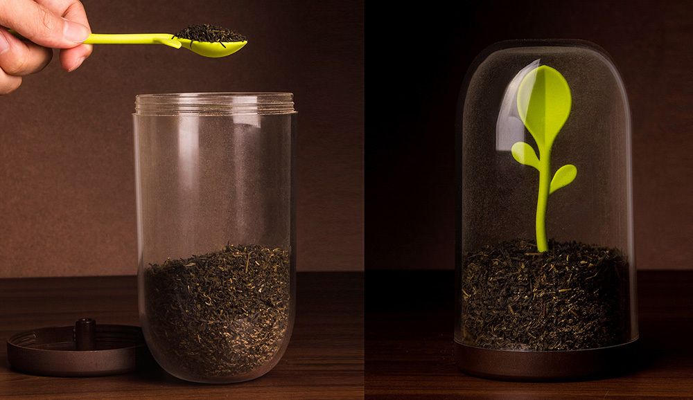 Qualy Контейнер для сыпучих продуктов Sprout Jar