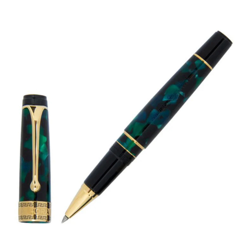 Ручка-роллер Aurora Optima Auroloide, Emerald green GT, в подарочной коробке