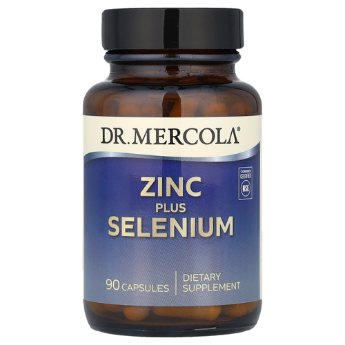 Dr. Mercola, цинк и селен, 90 капсул