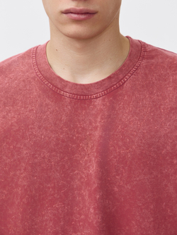 Футболка garment dyed (бордовый)