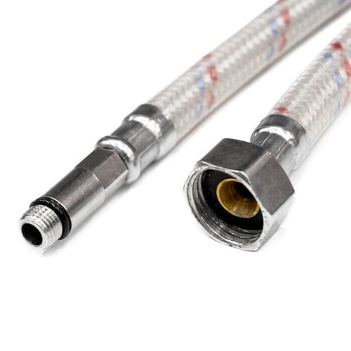 Гибкая Подводка для смесит. елочка с фибро-нейлон L=80 (пара)