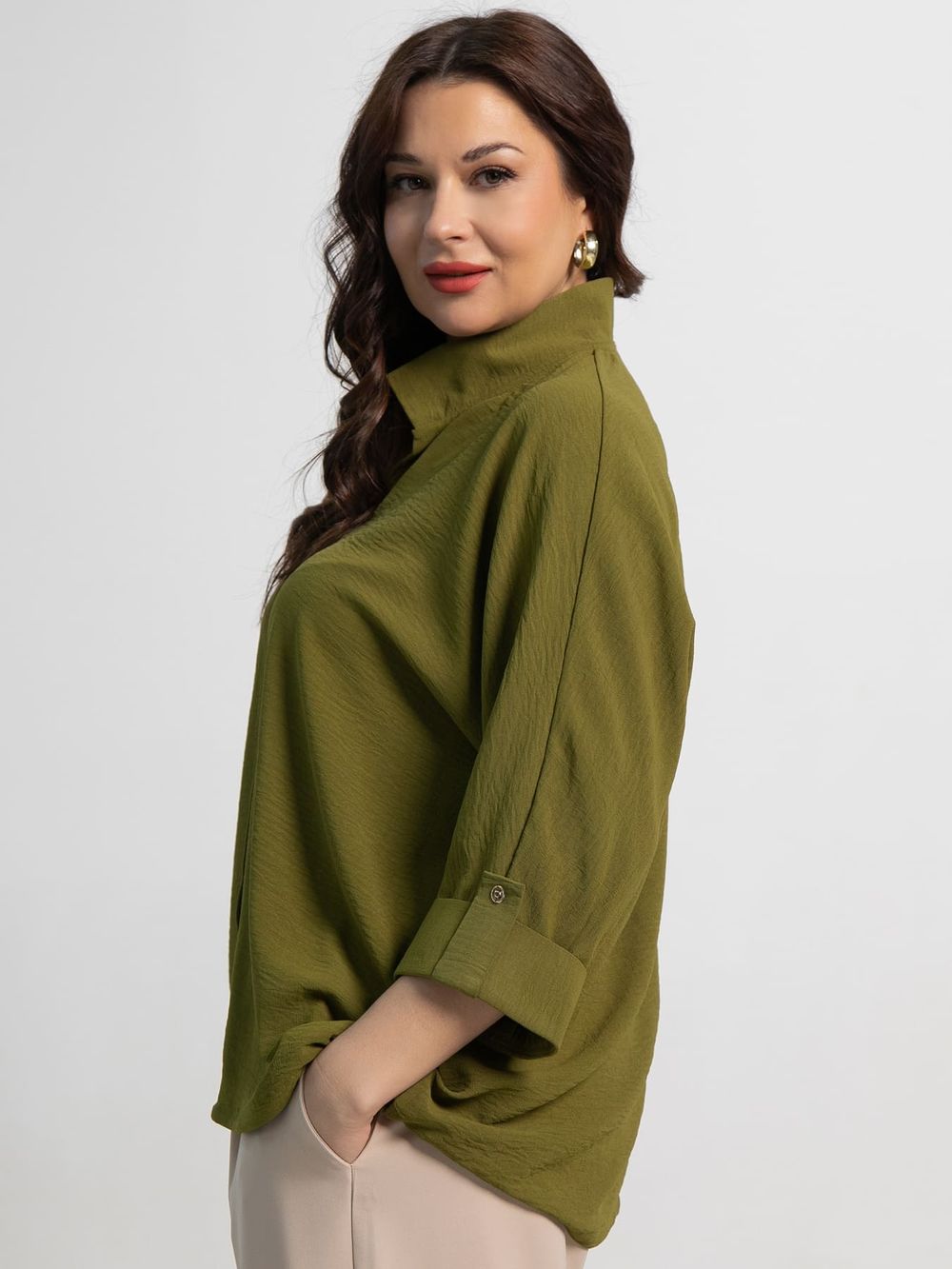 Блуза Серенада (оливковый) Б15551-24М LT Collection
