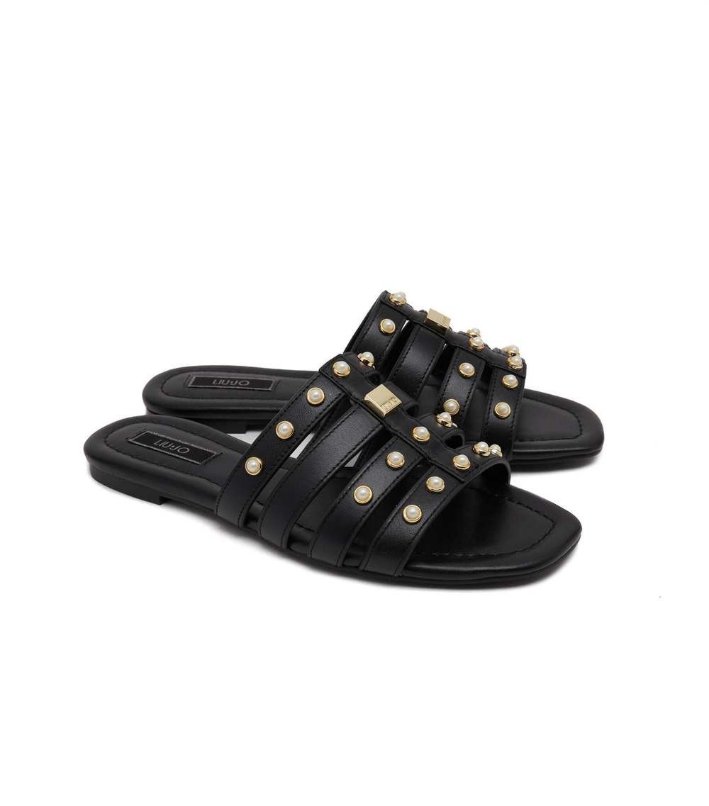 Шлепанцы кожаные rachele 07 Liu Jo - черный(SA3047 P0102)