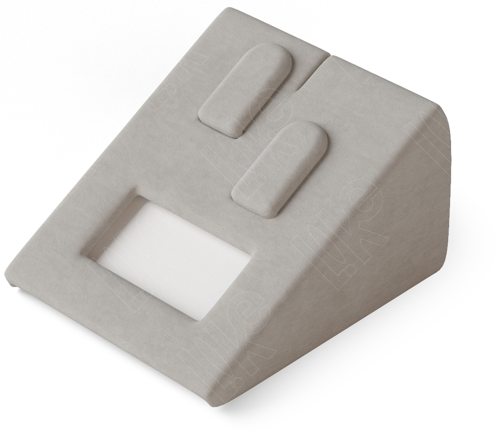 Вкладыш 08/стойка/для 2 колец/2 вертикальных язычка/окошко д/бирки/прорезь для нитки