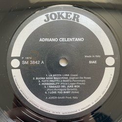 Винтажная виниловая пластинка LP Adriano Celentano Адриано Челентано, The Best Hits Of Adriano Celentano (Италия 1977)