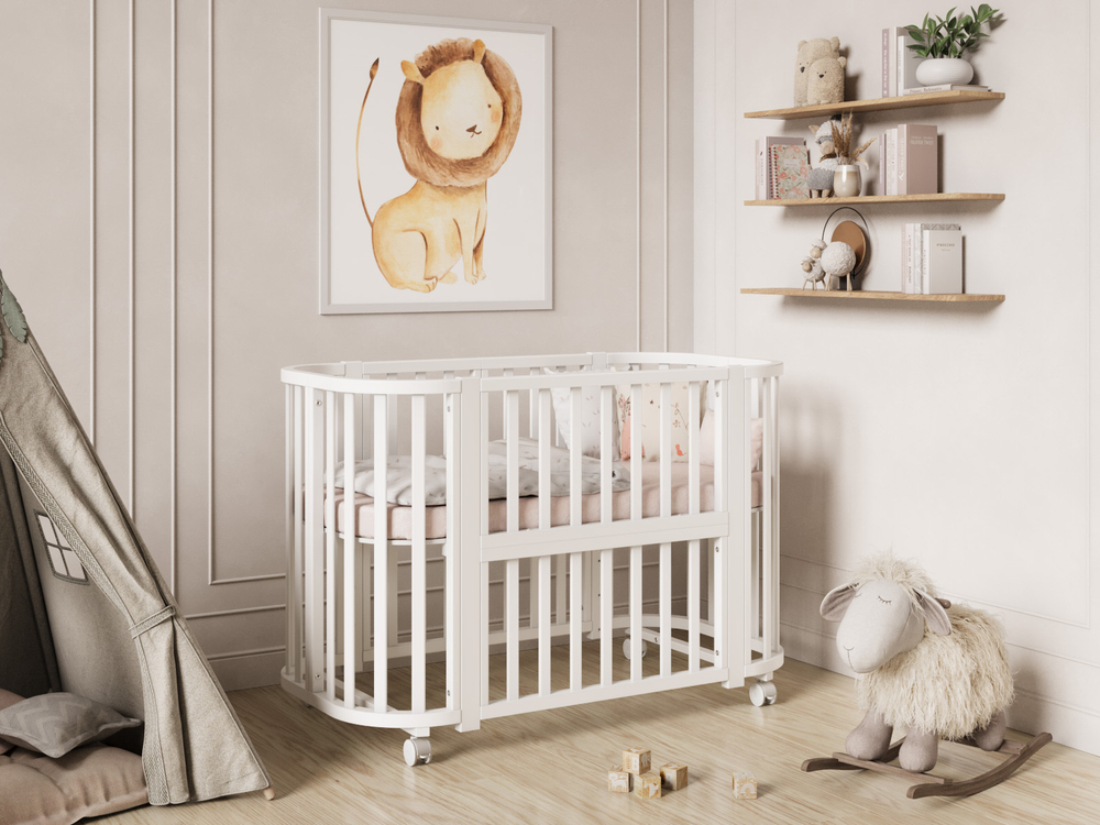 Кроватка детская Incanto Nova Lux c наклоном дна цвет белый