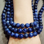 Содалит, яркий, шар 10мм, цена за нить 9.5см (1/4)