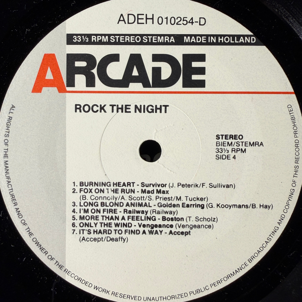 Сборник Rock The Night 2LP (Германия 1987г.)