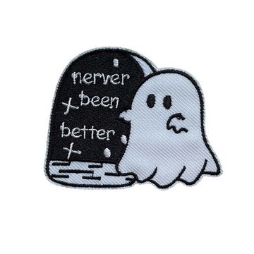 Нашивка термоаппликация на одежду и  на рюкзак. Призрак