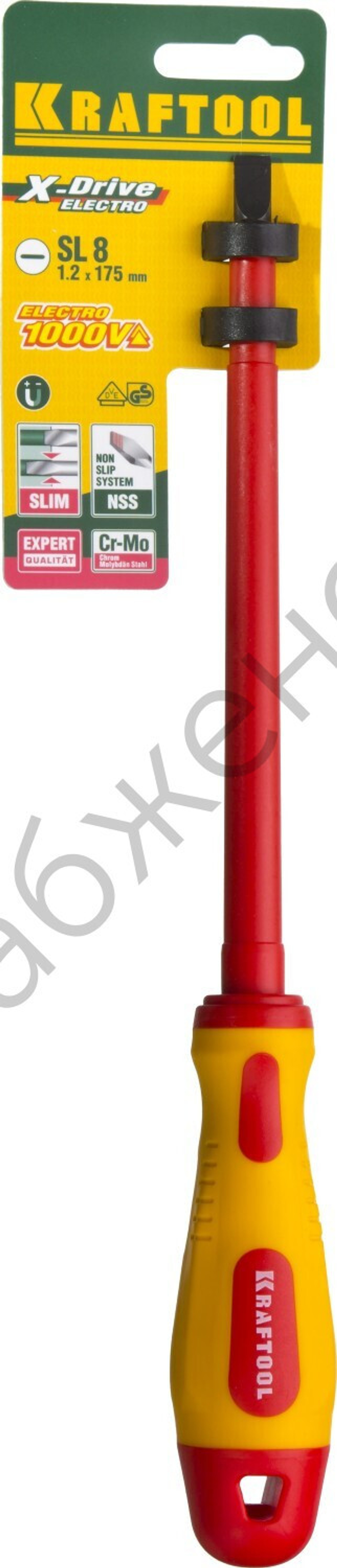 KRAFTOOL SL8х175 мм, Высоковольтная отвертка (250083-8.0-175)