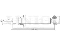 Амортизатор газовый задней подвески UNIO SAB-10448