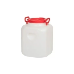 Бочка 40л Дачная квадратная белая (усиленные ручки,V=44,2л, диам.горл.внеш. - 220мм, внут