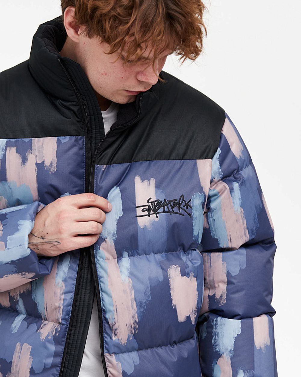 Пуховик Anteater AW24 Downjacket Print navy