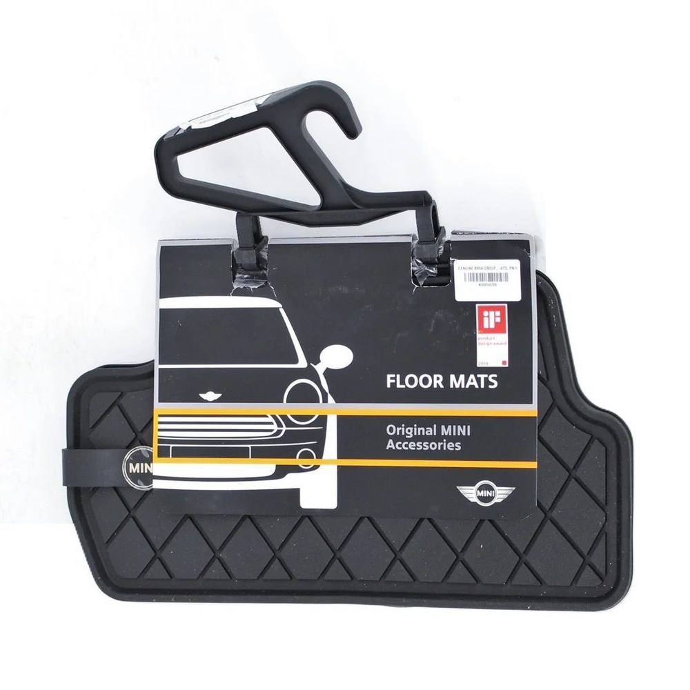 Коврики всепогодные MINI F57/55/56/65/66/67 передние (2 шт) ESSENTIAL-BLACK (=51475B50A81)