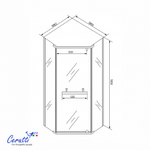Душевое ограждение Ceruttispa ЧИКА (CHIKA) ZP101BF (100x100x195)