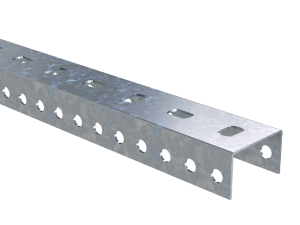 П-образный профиль PSL, L1600, толщ.1,5 мм, нержавеющая сталь AISI 304