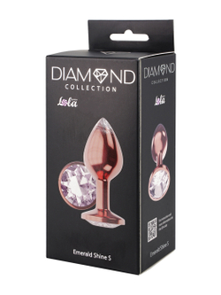 Анальная Пробка Diamond Moonstone Shine S Розовое Золото 4021-01lola