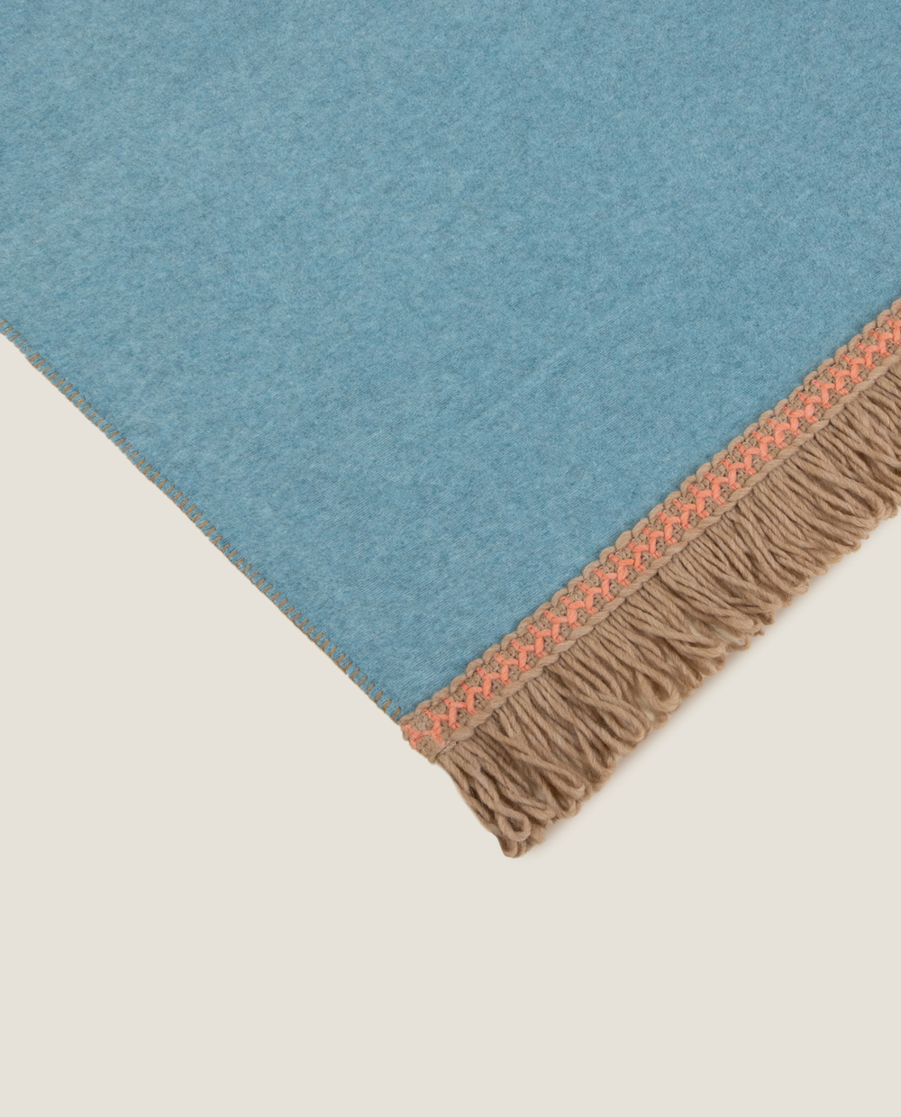 Плед 160х200 Frati Home Soft Bamboo Pavone бирюзовый с тесьмой Rousseau