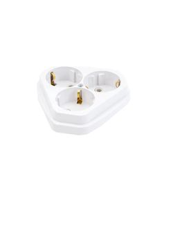 Розетка трехмест. скр. уст. с з/к, з/ш (ток 16А) РС10/16-503 в инд. упак.