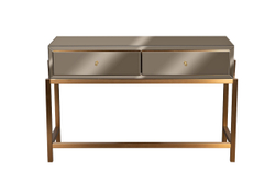 Консоль зеркальная с 2-мя ящиками зеркало 120х42х76см Garda Decor бронза/золото