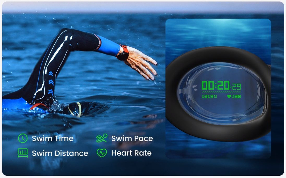 Умные очки для плавания Holoswim 2s AR с фитнес-трекером и защитой от запотевания