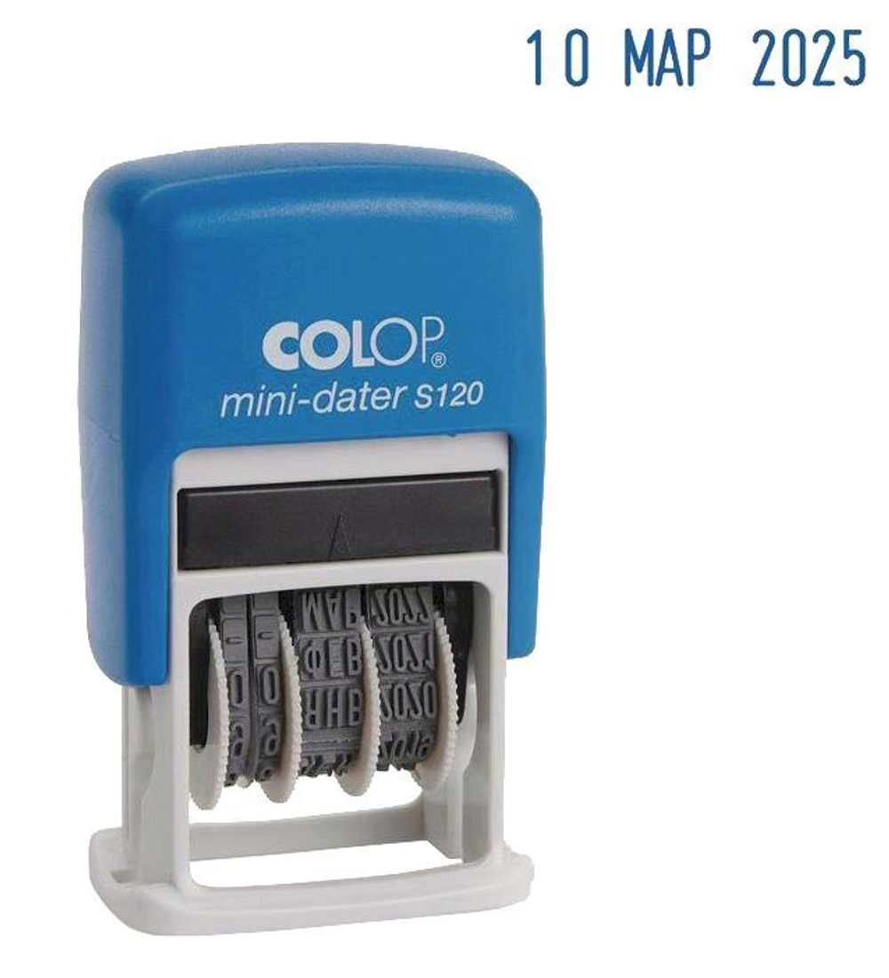 Датер автоматический Colop мини, пластиковый, 3,8 мм, S120