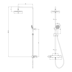 Смеситель Lemark Bronx LM3770BL для душа термостатический