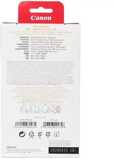 Набор RP-108 для сублимационного фотопринтера Canon Selphy