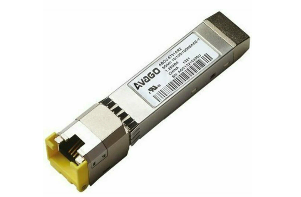 Трансивер Avago ABCU-5730RZ 1G (1.25 GBd Ethernet), SFP, RJ45/CU, 100m, Cu B2 LOS enbld SGMII disab