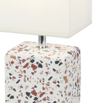 Настольный светильник 1х40Вт Е14, керамика/ткань, гранит