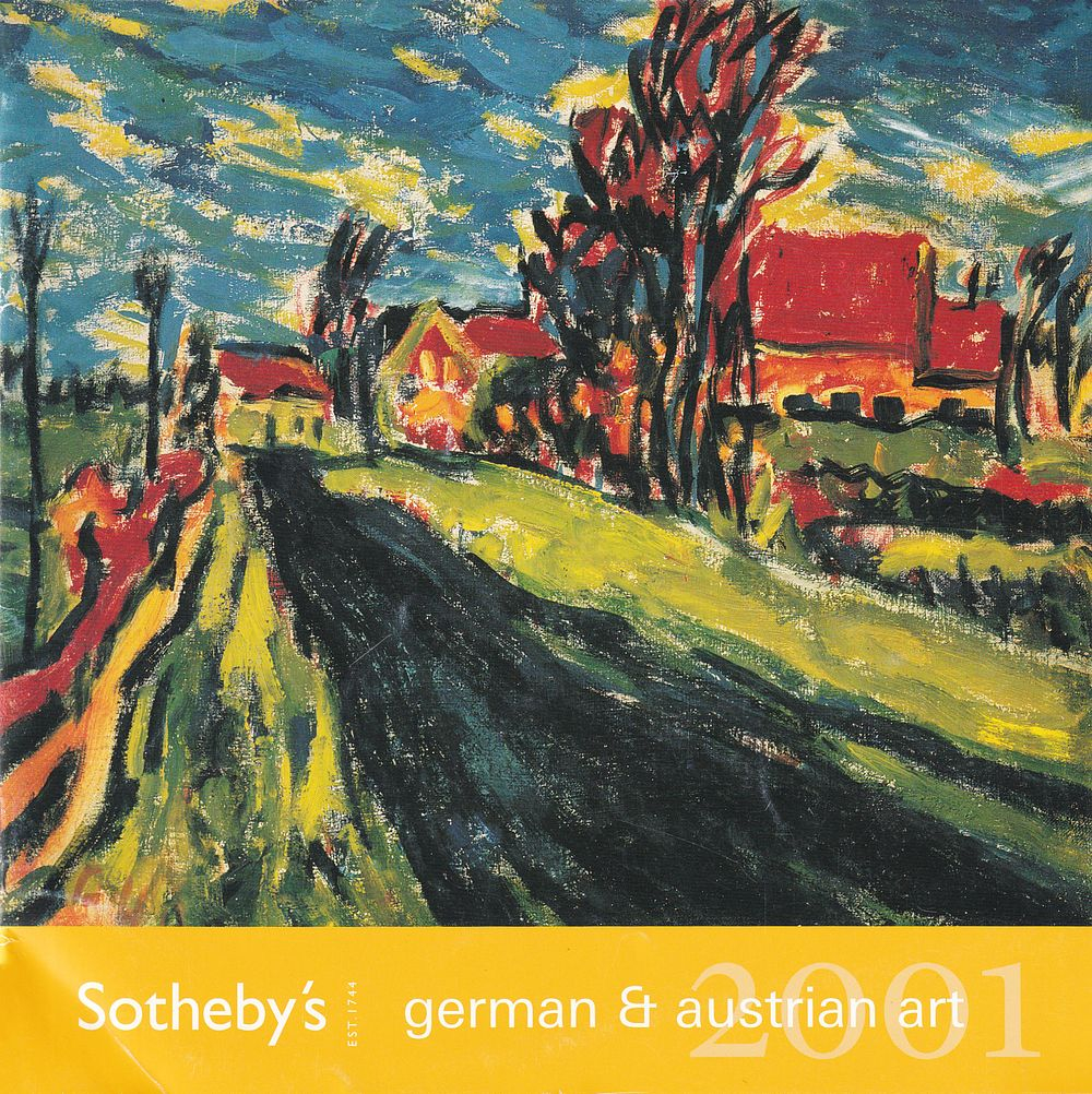 Каталог аукциона Sotheby's, Нью-Йорк, Германское и австрийское искусство от 10 мая 2001 года