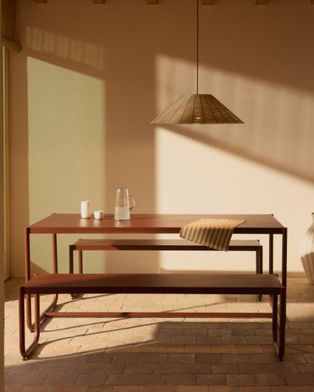 Абажур Saranella для уличного светильника из светло-серого искусственного ротанга, 70 см